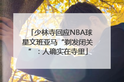 少林寺回应NBA球星文班亚马“剃发闭关”：人确实在寺里