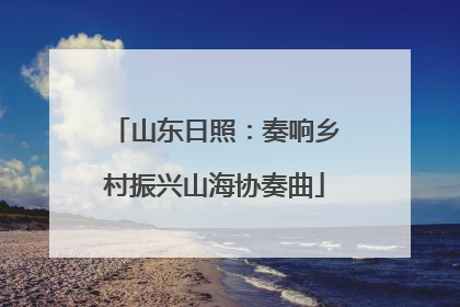 山东日照：奏响乡村振兴山海协奏曲