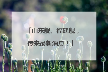 山东舰、福建舰，传来最新消息！
