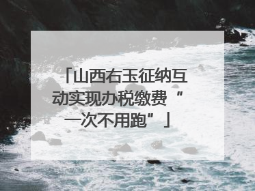 山西右玉征纳互动实现办税缴费“一次不用跑”