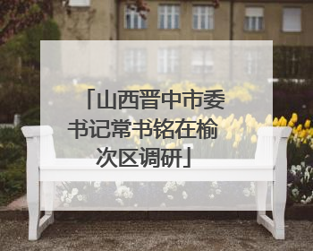 山西晋中市委书记常书铭在榆次区调研