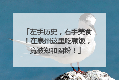 左手历史，右手美食！在泉州这里吃顿饭，竟被郑和圈粉！