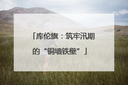 库伦旗：筑牢汛期的“铜墙铁壁”