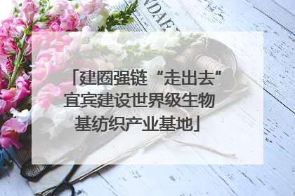 建圈强链“走出去” 宜宾建设世界级生物基纺织产业基地