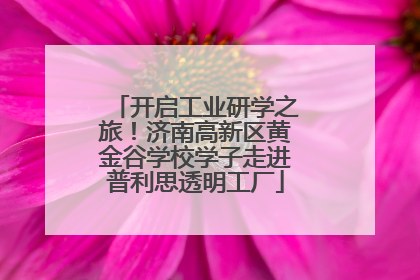 开启工业研学之旅！济南高新区黄金谷学校学子走进普利思透明工厂