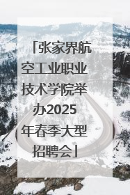 张家界航空工业职业技术学院举办2025年春季大型招聘会
