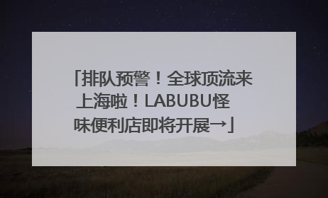 排队预警！全球顶流来上海啦！LABUBU怪味便利店即将开展→