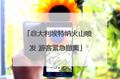意大利埃特纳火山喷发 游客紧急撤离