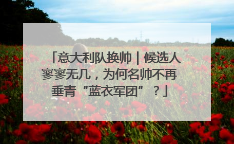 意大利队换帅｜候选人寥寥无几，为何名帅不再垂青“蓝衣军团”？