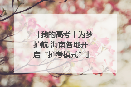 我的高考丨为梦护航 海南各地开启“护考模式”
