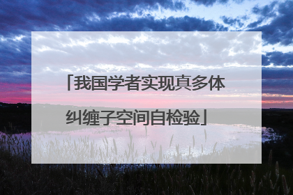 我国学者实现真多体纠缠子空间自检验