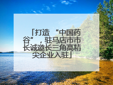 打造 “中国药谷”，驻马店市市长诚邀长三角高精尖企业入驻