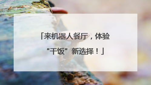 来机器人餐厅，体验“干饭”新选择！