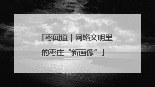 枣闻道｜网络文明里的枣庄“新画像”