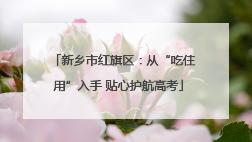 新乡市红旗区：从“吃住用”入手 贴心护航高考