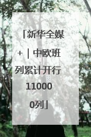 新华全媒+｜中欧班列累计开行110000列