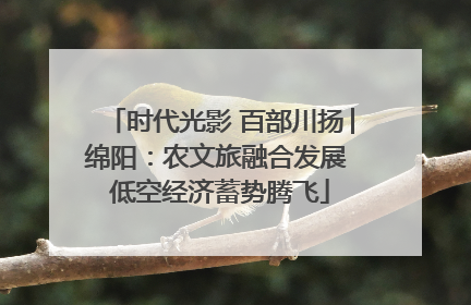 时代光影 百部川扬│绵阳：农文旅融合发展 低空经济蓄势腾飞
