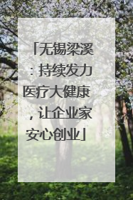 无锡梁溪：持续发力医疗大健康，让企业家安心创业