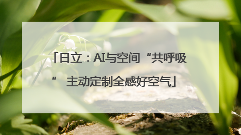 日立：AI与空间“共呼吸” 主动定制全感好空气