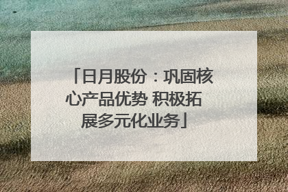 日月股份：巩固核心产品优势 积极拓展多元化业务