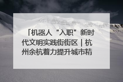 机器人“入职”新时代文明实践街街区｜杭州余杭着力提升城市精细化智能化管理水平