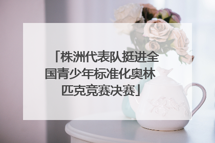 株洲代表队挺进全国青少年标准化奥林匹克竞赛决赛