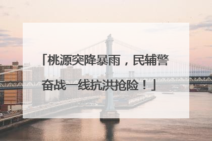 桃源突降暴雨，民辅警奋战一线抗洪抢险！