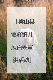 梁山县馆驿镇开展百姓宣讲活动