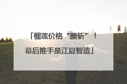 榴莲价格“腰斩”！幕后推手是江夏智造