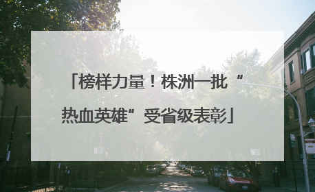 榜样力量！株洲一批“热血英雄”受省级表彰