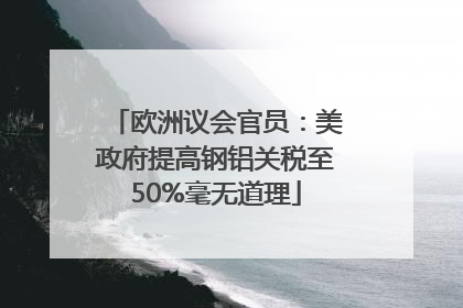 欧洲议会官员：美政府提高钢铝关税至50%毫无道理