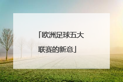 欧洲足球五大联赛的新意