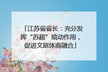 江苏省省长：充分发挥“苏超”撬动作用，促进文旅体商融合