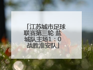 江苏城市足球联赛第三轮 盐城队主场1：0战胜淮安队