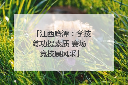 江西鹰潭：学技练功提素质 赛场竞技展风采