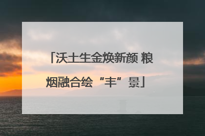 沃土生金焕新颜 粮烟融合绘“丰”景