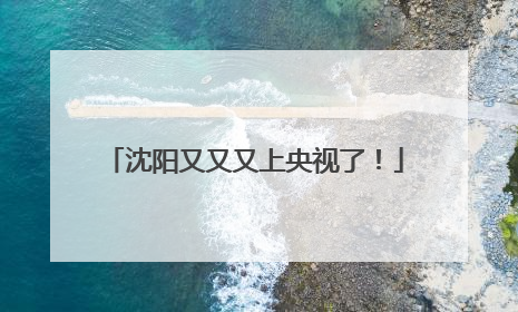 沈阳又又又上央视了！