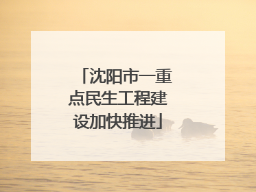 沈阳市一重点民生工程建设加快推进