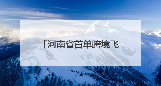 河南省首单跨境飞机租赁业务落地