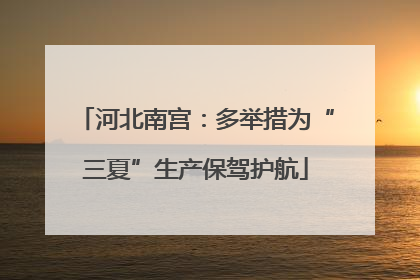 河北南宫：多举措为“三夏”生产保驾护航