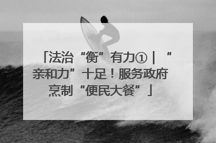 法治“衡”有力①｜“亲和力”十足！服务政府烹制“便民大餐”