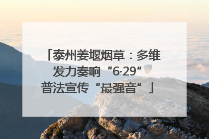 泰州姜堰烟草：多维发力奏响“6·29”普法宣传“最强音”