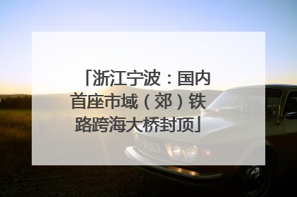 浙江宁波：国内首座市域（郊）铁路跨海大桥封顶