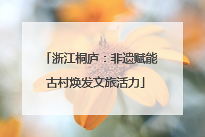 浙江桐庐：非遗赋能古村焕发文旅活力