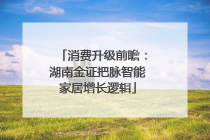 消费升级前瞻：湖南金证把脉智能家居增长逻辑