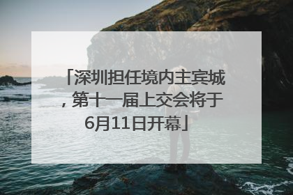 深圳担任境内主宾城，第十一届上交会将于6月11日开幕