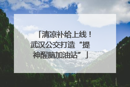 清凉补给上线！武汉公交打造“提神醒脑加油站”