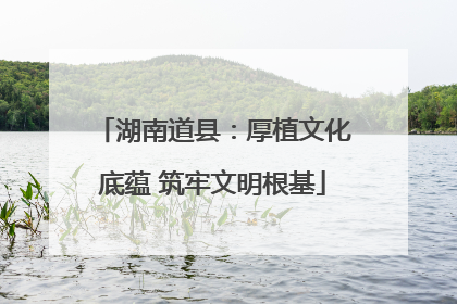 湖南道县：厚植文化底蕴 筑牢文明根基
