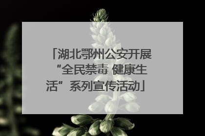 湖北鄂州公安开展“全民禁毒 健康生活”系列宣传活动