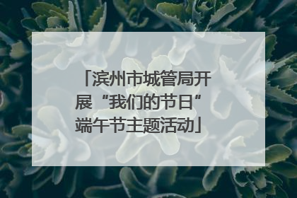 滨州市城管局开展“我们的节日”端午节主题活动